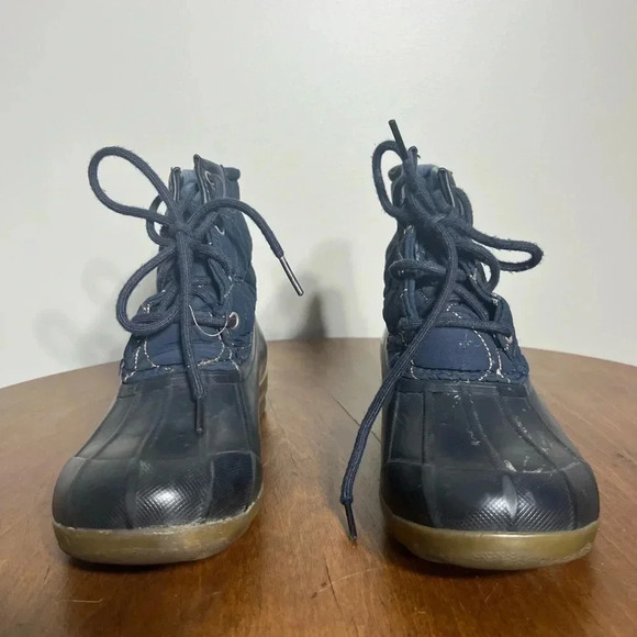 Sperry girls navy duck boots size 3M - Picture 3 of 7